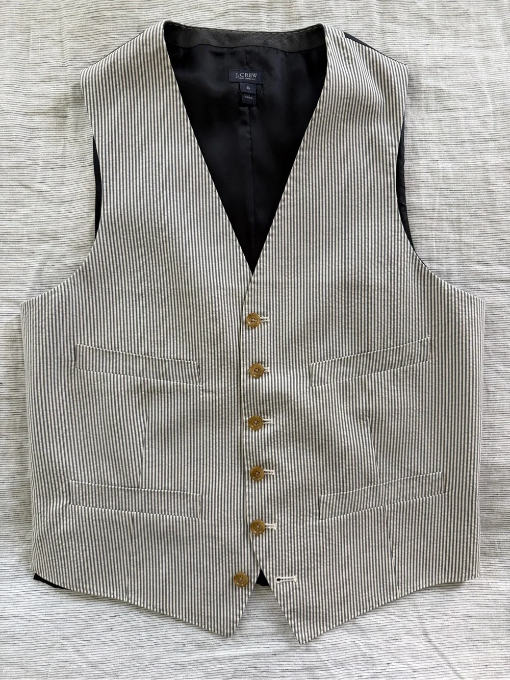 J.Crew Ludlow Seersucker Vest and Trouser - Blue
